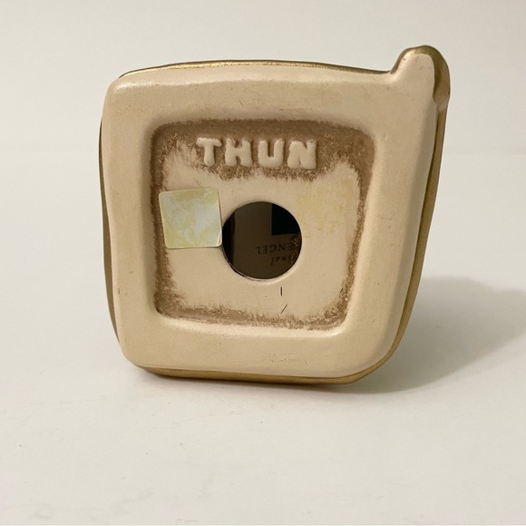 Vintage Thun Sleeping Angel with Gold Heart Ceramic Figurine Italy - Picture 6 of 11